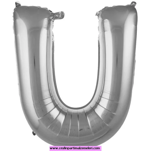 U Gümüş Folyo Balon